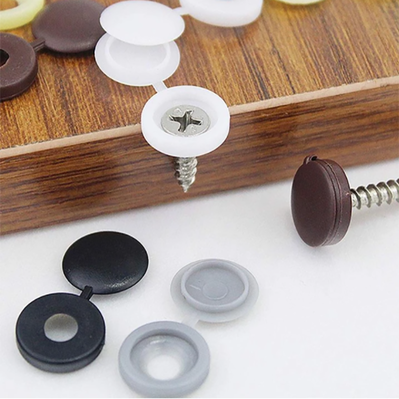 100PCS Hinged Screw Cover Caps