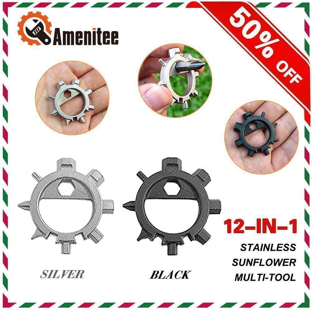 Multiutensile Amenitee 12 in 1 Gear in acciaio inossidabile girasole