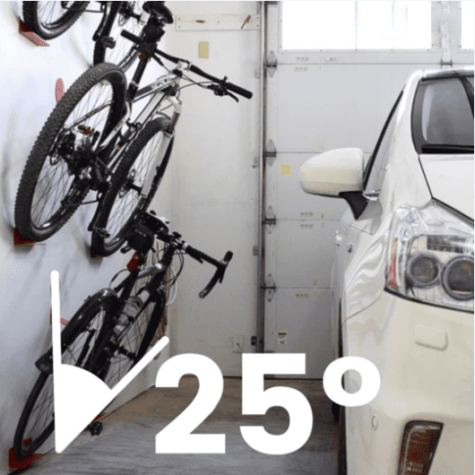 25° Bike Wall Rack