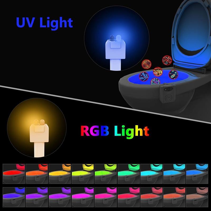 Luce notturna 3 in 1 per WC con LED antimuffa e deodorante per ambienti (aggiornato) 