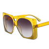 Fashion Square Frame Reflective Sunglasses