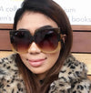 Fashion Square Frame Reflective Sunglasses