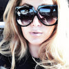 Fashion Square Frame Reflective Sunglasses