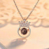 100 Languages &quot;I LOVE YOU&quot; Crown Necklace