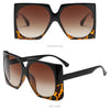 Fashion Square Frame Reflective Sunglasses