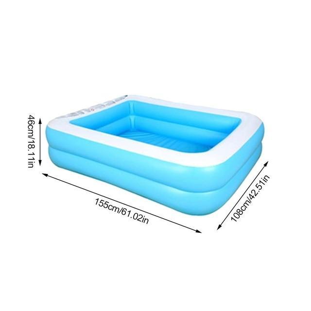 Piscina gonfiabile rettangolare 110/128/155 cm