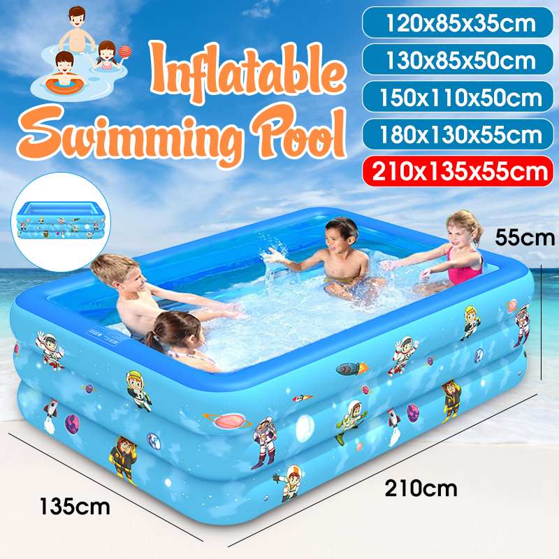 Piscina Gonfiabile Rettangolare 120/130/150/180/210 CM