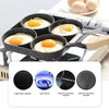 4 Hole Eggs Non-Stick Burger Flat Frying Pan