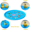 Estera de agua para niños de 170/150/100 cm - Estera de rociador de agua inflable para exteriores