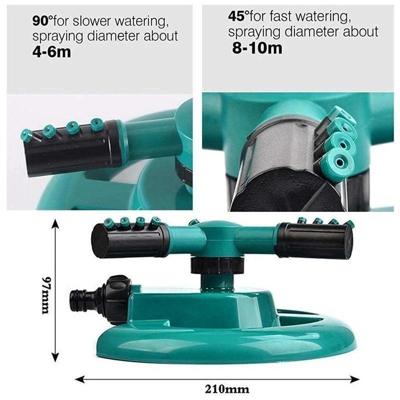 Irrigatore d'acqua rotante a 360 gradi - Strumenti di irrigazione da giardino con ugelli a 3 bracci