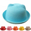 Ear Decoration Sun Straw Hat For Children