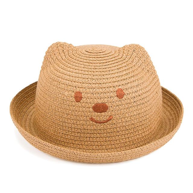 Baby Ear Decoration Lovely Children Straw Hats