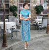 Qipao lungo tradizionale cinese in raso