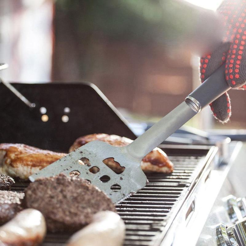 4 utensili per barbecue in acciaio inossidabile antiscivolo