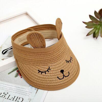 2019 Summer Children's Cat Empty Top Straw Hat