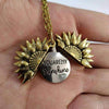 &quot;You Are My Sunshine&quot; Sunflower Necklace